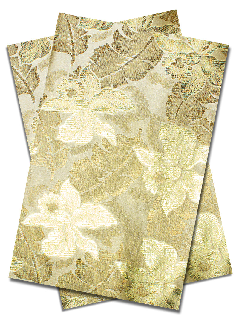 DGI006-GOL - Premium Damask Gele & Ipele (2pc set) - Golden
