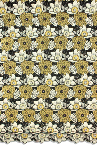 PSL043 - BGB - Premier Swiss Voile Lace - Black, Gold & Beige