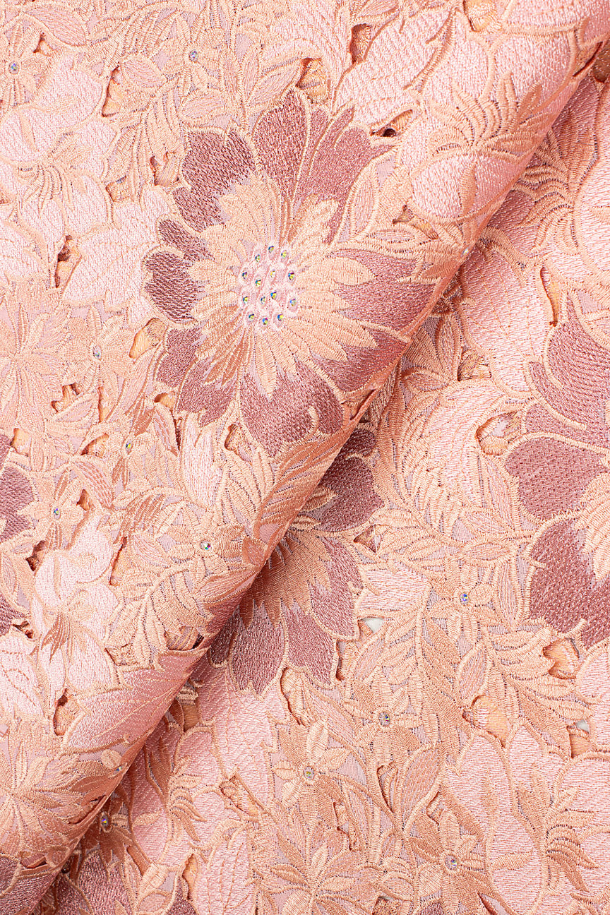 PSL060-PCH - Double Organza Hand Cut Lace - Peach
