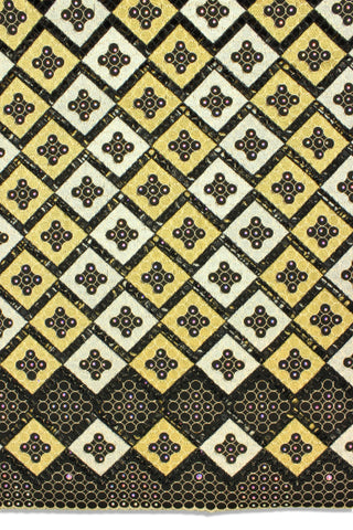 PSL044 - BGL - Premier Swiss Voile Lace - Black, Gold & Light Gold