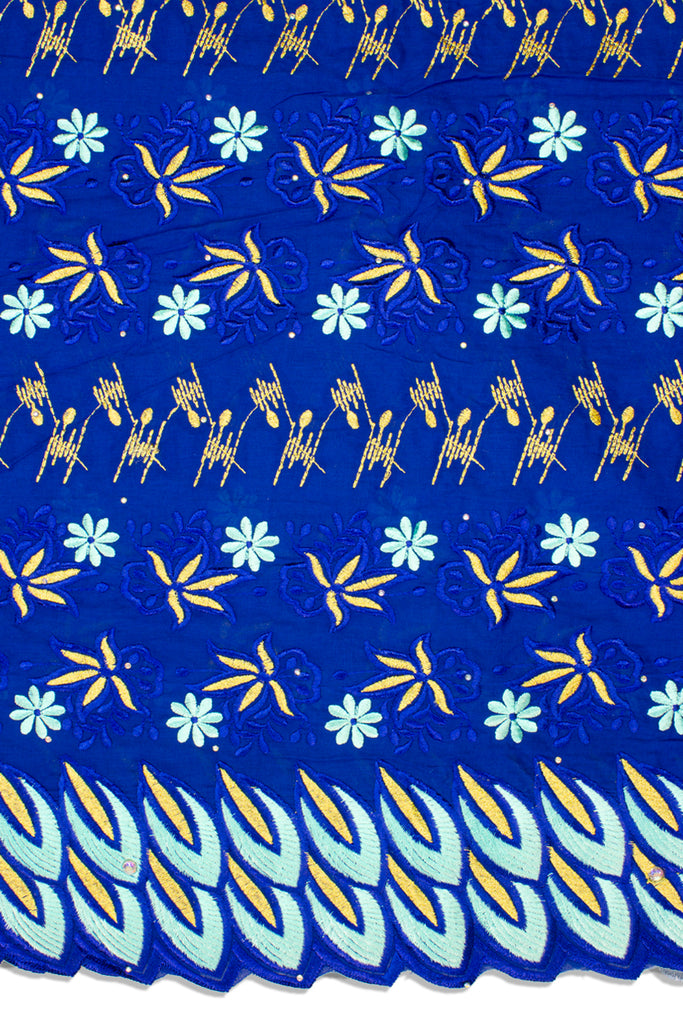 IRE582- RMG - Voile Lace - Royal Blue, Mint & Gold