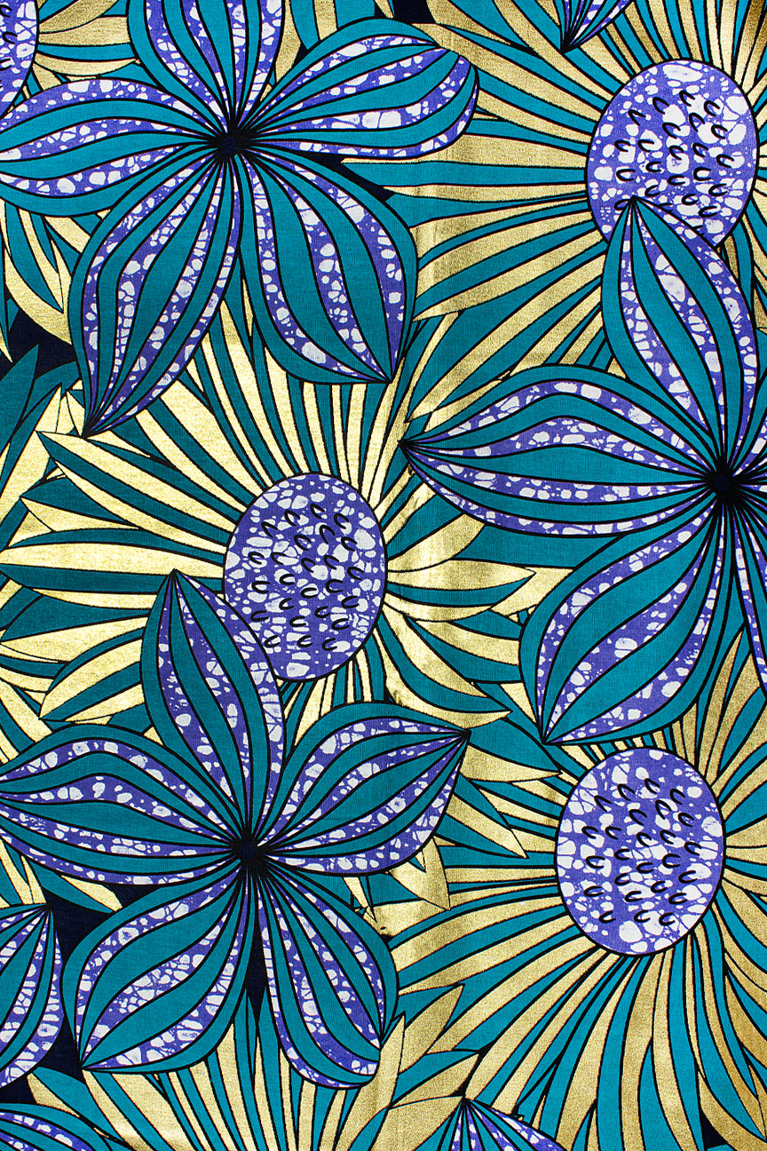 QWG060 - Top Quality Gold Wax Print