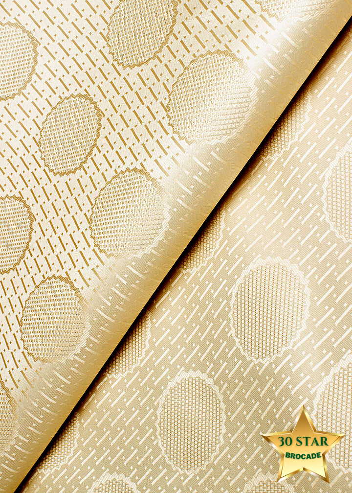 BTS002-CRM - 30 Star Brocade - Cream (10 yards)