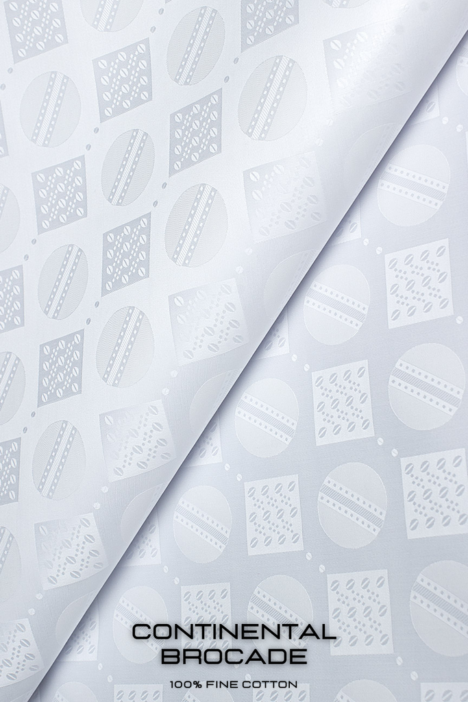 CNB004-WHT - Continental Brocade - White (5 yards)