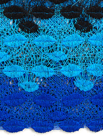 GPR047-RBT - Guipure Lace - Royal Blue & Turquoise Z