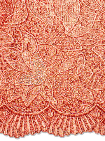 GPR063-PCH - Guipure Lace - Peach z