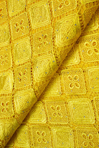 GPR074-YEL - Guipure Lace - Yellow