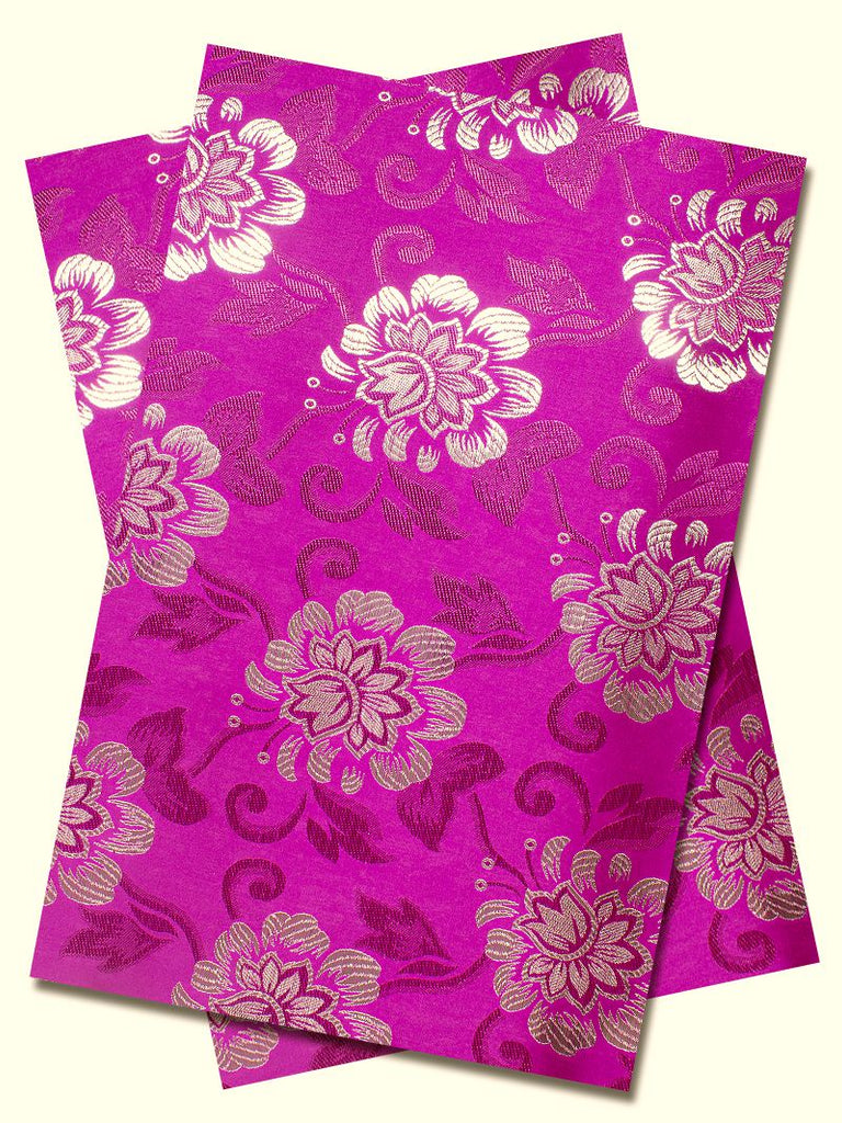 IPG093-FCP - Sego Jacquard Gele & Ipele (2pc set) - Fuchsia Pink