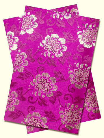 IPG093-FCP - Sego Jacquard Gele & Ipele (2pc set) - Fuchsia Pink
