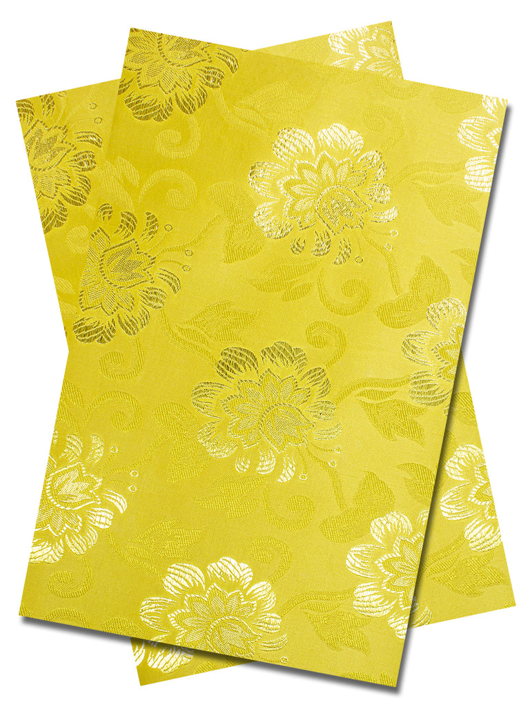 IPG093-YEL - Sego Jacquard Gele & Ipele (2pc set) - Yellow
