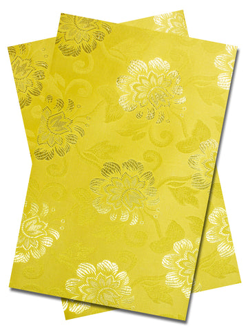 IPG093-YEL - Sego Jacquard Gele & Ipele (2pc set) - Yellow