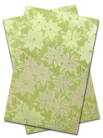 IPG094-GRN - Sego Jacquard Gele & Ipele (2pc set) - Light Green