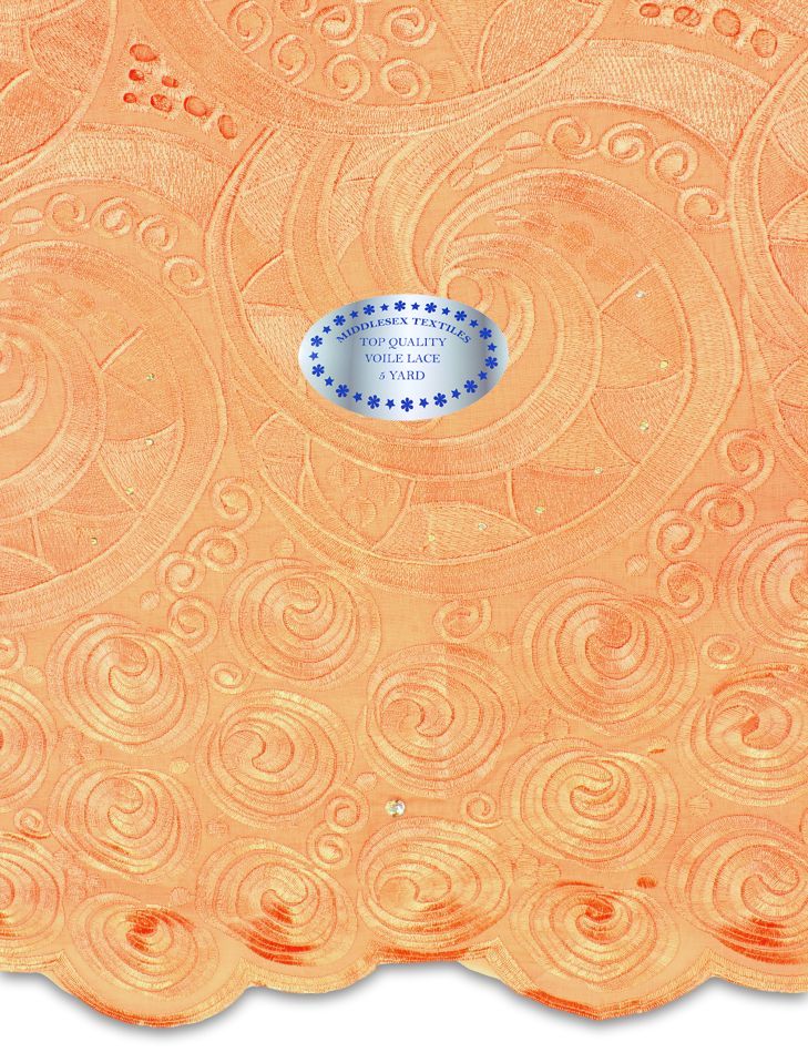 IRE480-PCH - Voile Lace - Peach