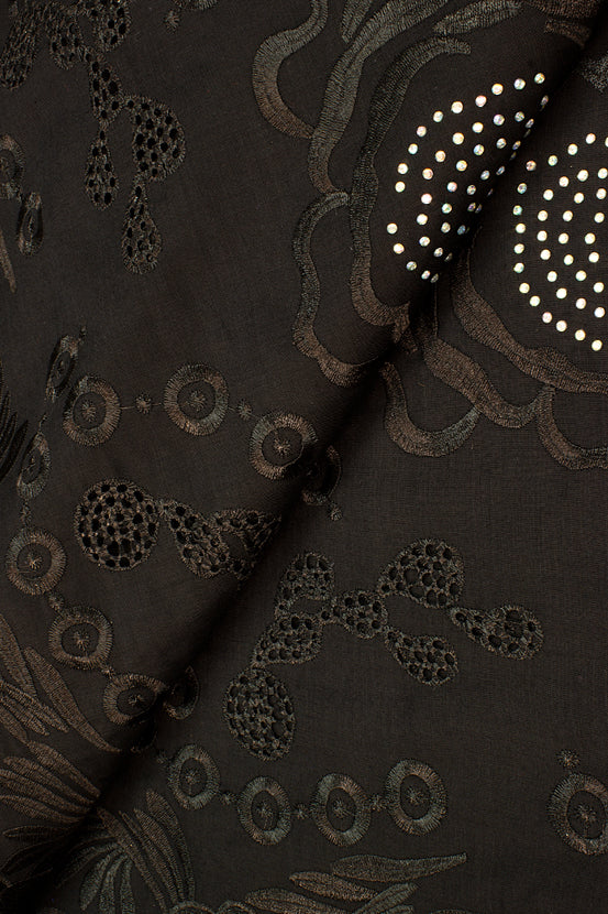 IRE482-BLK - Voile Lace - Black