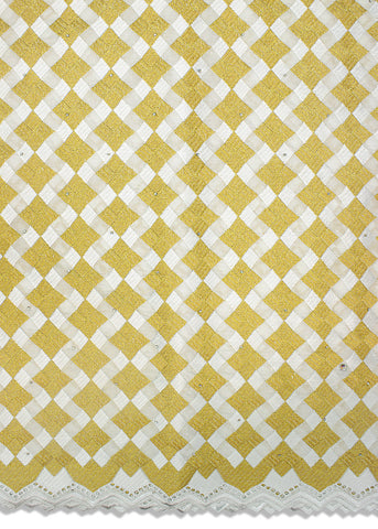 IRE554-WGD - Voile Lace - White & Gold