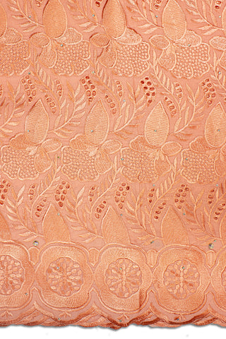 IRE566-PCH - Voile Lace - Peach