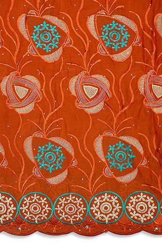 IRE576-BOR - Voile Lace - Burnt Orange