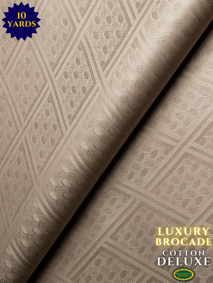 LBD010-STN - Luxury Middlesex Brocade Deluxe - Stone (10 yards)