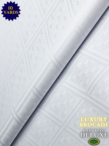 LBD010-WHT - Luxury Middlesex Brocade Deluxe - White (10 yards)