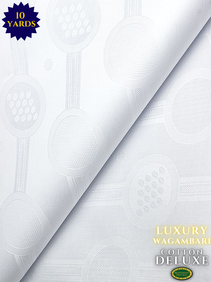 LBD012-WHT - Luxury Middlesex Wagambari Deluxe - White (10 yards)