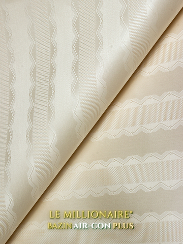 LMBA208-CRM - Le Millionaire Brocade Air Con Plus - Cream (5 Meters)