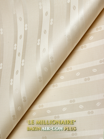 LMBA210-CRM - Le Millionaire Brocade Air Con Plus - Cream (5 Meters)
