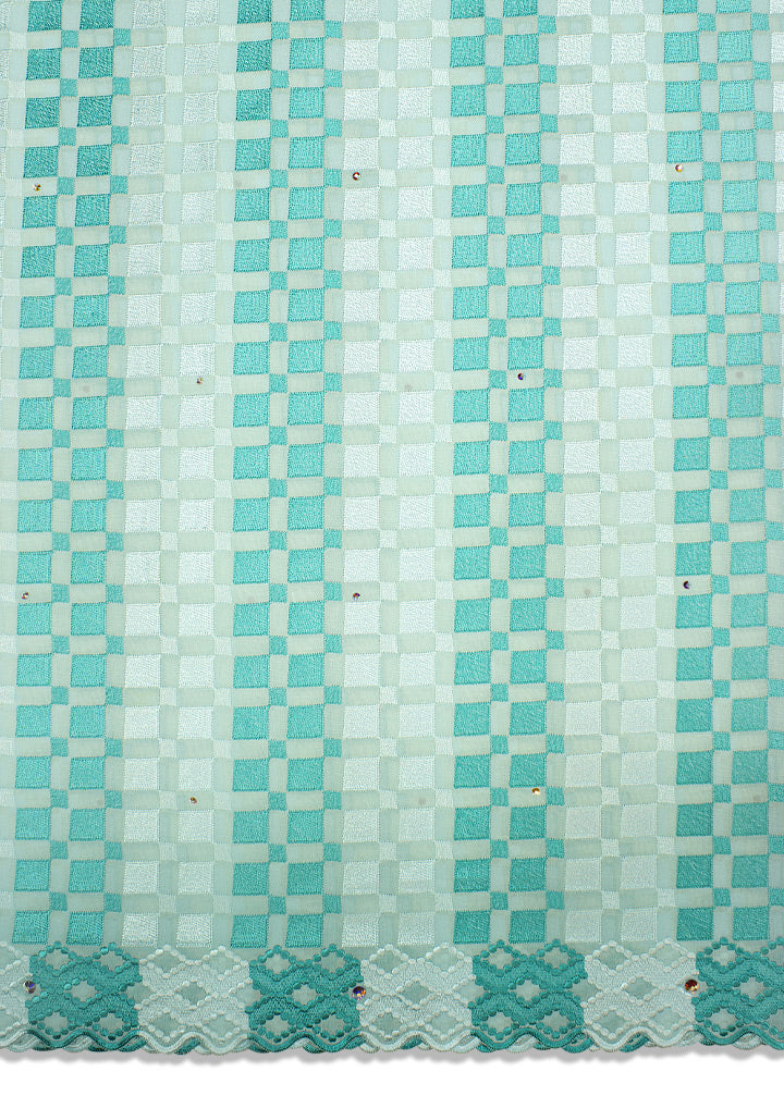 LTD487-AQU - Limited Edition, Swiss Voile Lace - Aqua & Mint