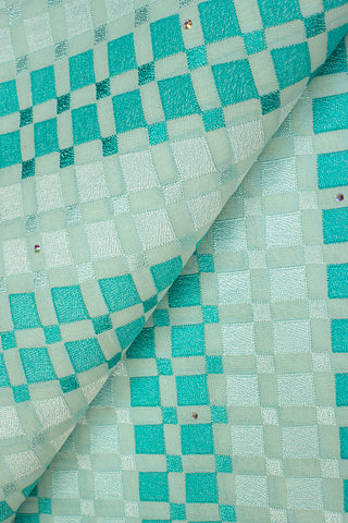 LTD487-AQU - Limited Edition, Swiss Voile Lace - Aqua & Mint