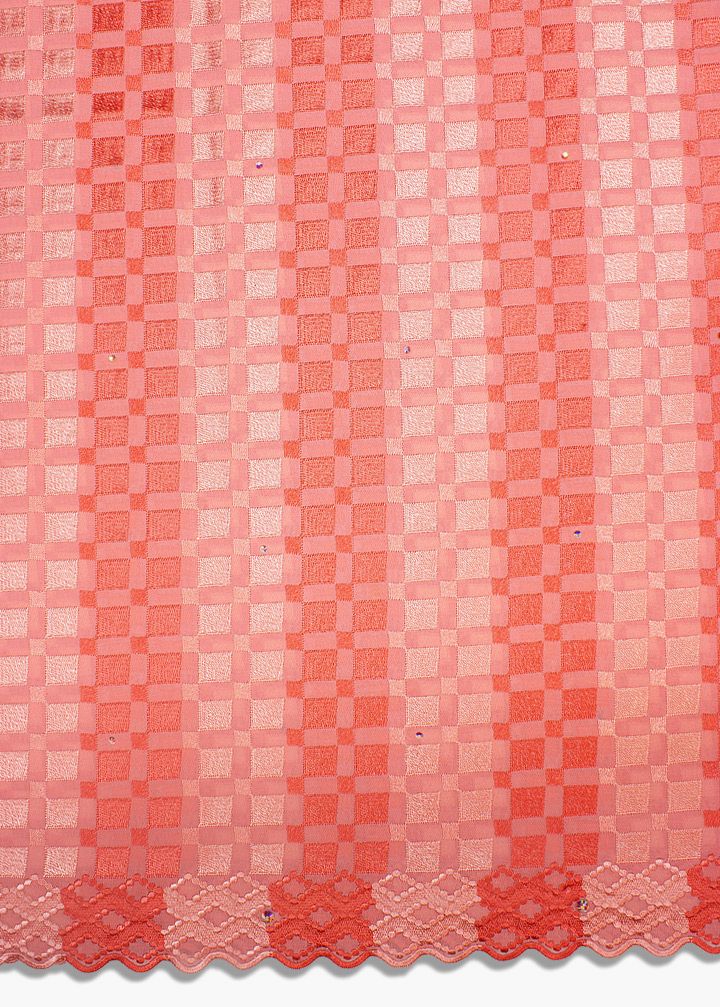 LTD487-COR - Limited Edition, Swiss Voile Lace - Pink Coral
