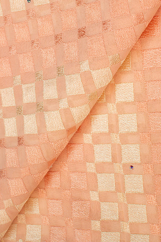 LTD487-PCH - Limited Edition, Swiss Voile Lace - Light Peach & Cream
