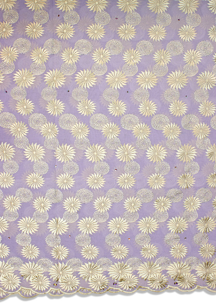 LTD488-LIL - Limited Edition, Swiss Voile Lace - Lilac & Cream