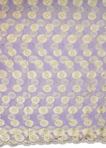 LTD488-LIL - Limited Edition, Swiss Voile Lace - Lilac & Cream