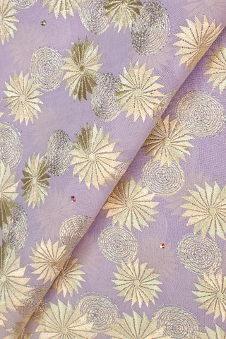 LTD488-LIL - Limited Edition, Swiss Voile Lace - Lilac & Cream