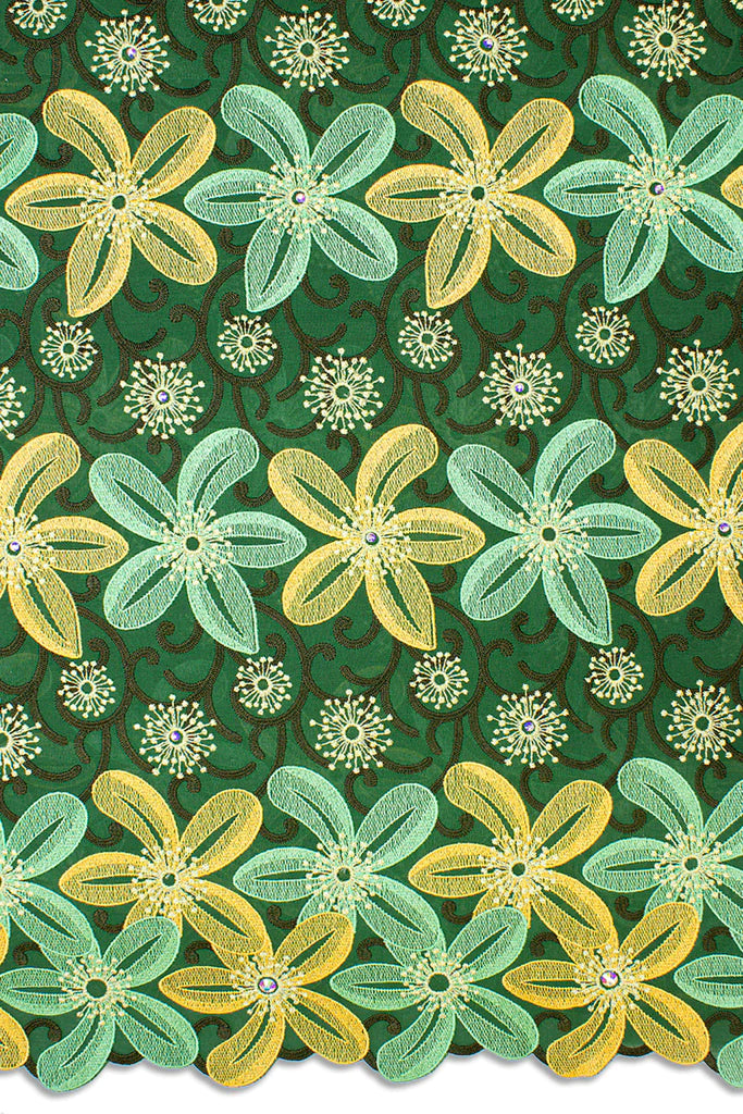 OCL164-EMG - Voile Lace, Made In Austria - Emerald Green