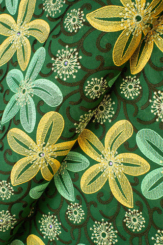 OCL164-EMG - Voile Lace, Made In Austria - Emerald Green