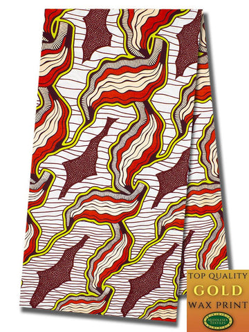 QWG007 - Top Quality Gold Wax Print
