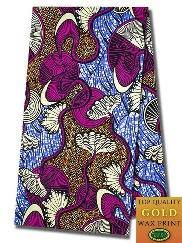 QWG014 - Top Quality Gold Wax Print