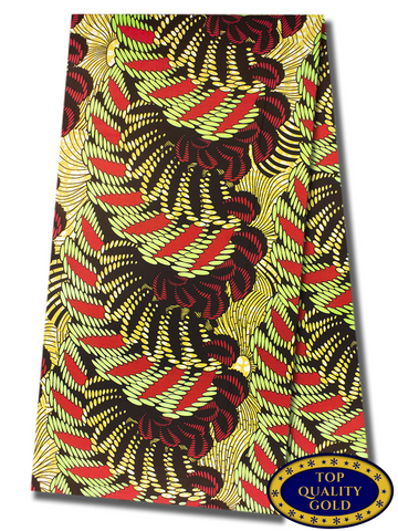 QWG034 - Top Quality Gold Wax Print