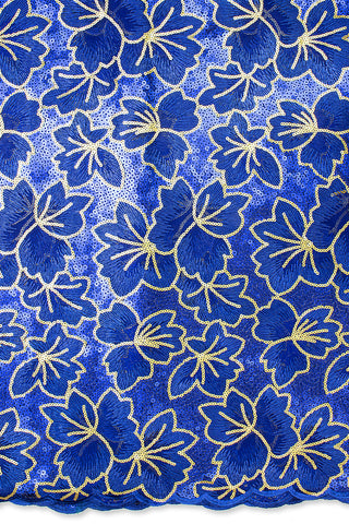SQL050-RBL - Sequined French Lace - Royal Blue