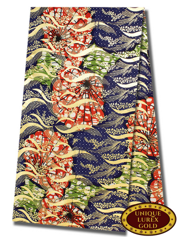 ULG003 - Unique Lurex Gold Wax Print