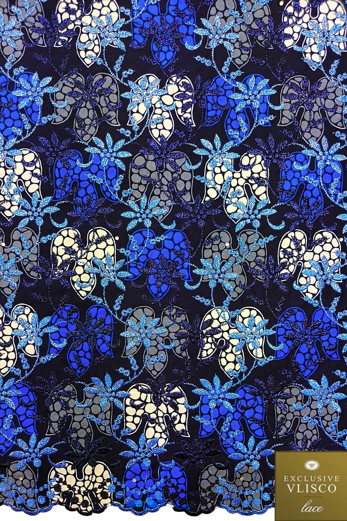 VLL158 - Exclusive Vlisco Holland Wax Embroidered Lace
