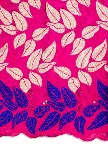 IRE489 - PNK - Voile Lace - Pink & Blue