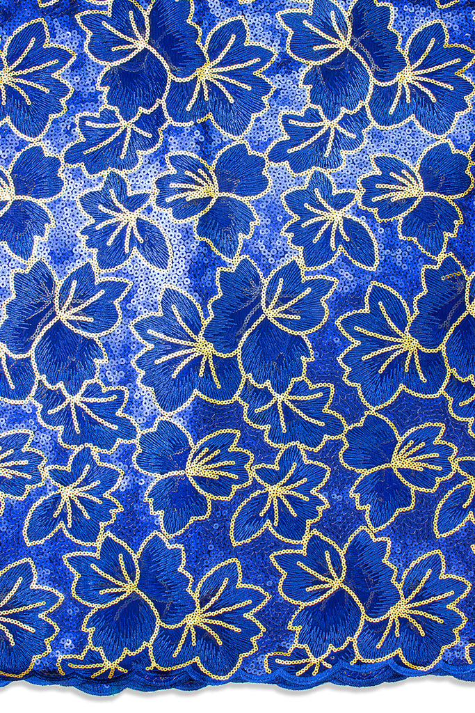 SQL050-RBL - Sequined French Lace - Royal Blue